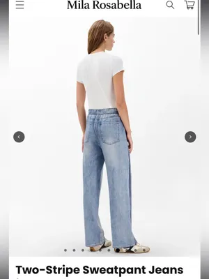 Mila Rosabela Two-Stripe Sweatpant Jeans thumbnail 2