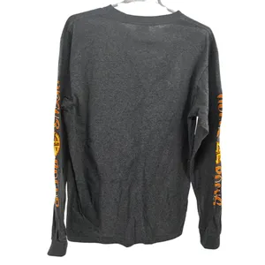 Simply Southern Gray Orange Long Sleeve Tee with Halloween dog hocks pocus M thumbnail 2
