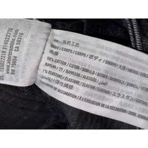 Abercrombie & Fitch The Skinny High Rise Black Denim Split Hem Jeans Size 27 4 S thumbnail 4