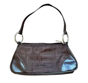 Y2K Express Brown Print Leather Shoulder Bag thumbnail 1