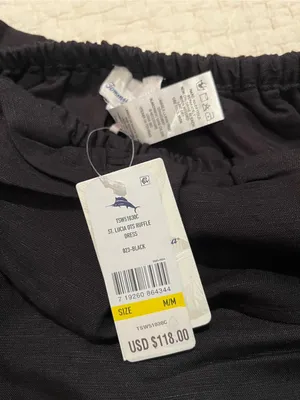 Tommy Bahama Black Off-Shoulder Ruffle Dress thumbnail 3