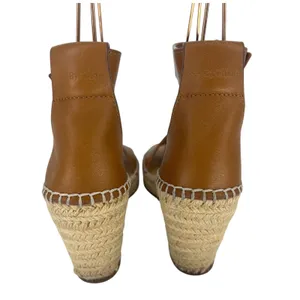 See by‎ Chloe Glyn Leather Espadrille Wedge Sandals Brown Size 36 thumbnail 11