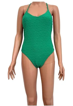 Nike Terry medium v neck y back one piece swimsuit SW2 3414 thumbnail 1