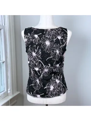 Vintage Y2K Speechless Black Lace Going Out Top Pink Floral XL Fairy Whimsigoth thumbnail 7