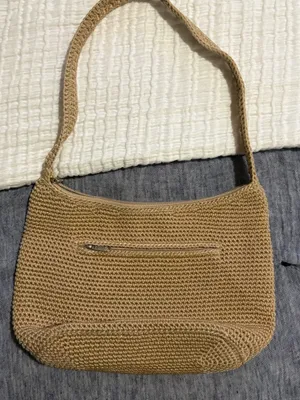 The Sak Woven Shoulder Bag in Tan thumbnail 1