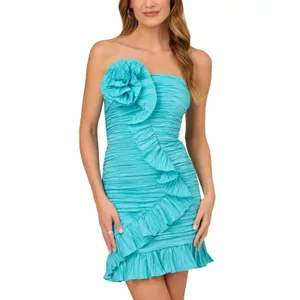 Liv Foster Crushed Taffeta Rosette‎ Mini Dress Size 4 thumbnail 4