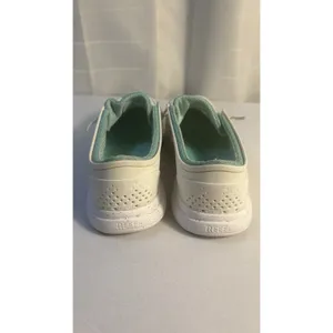 Reef Coast Slip On Shoes‎ Sz 8 White Teal Comfort Foam Casual Beach Lightweight thumbnail 3