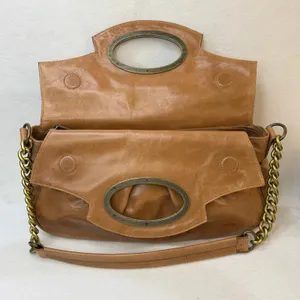 Hobo International Marilyn Shoulder Bag Tan Light Brown Gold Tone Hardware thumbnail 3