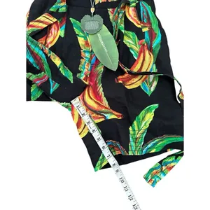 FARM RIO Preta Tropical Banana Floral Linen High-Waisted Shorts Size XS NWT thumbnail 6