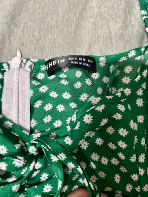 SheIn Green floral midi dress thumbnail 2