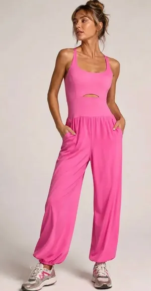Free People Movement Jumpsuit Pink XS thumbnail 1