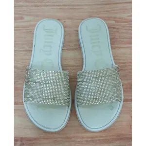 Juicy Couture Women Shoes Sandals Yippy Silver Rhinestones Slide Size 6 thumbnail 3
