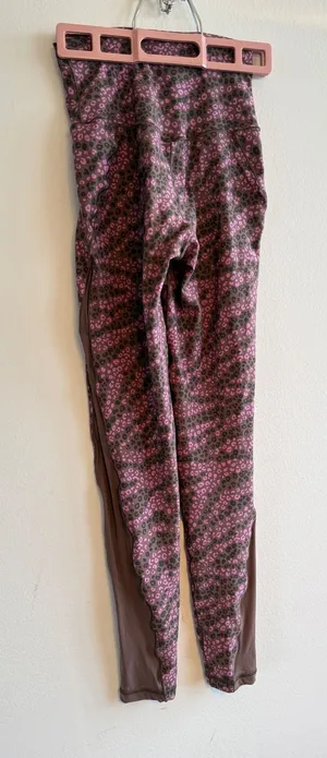 OFFLINE by Aerie Real‎ Me High Rise 7/8 Leggings Pink Brown Leopard Print Small thumbnail 1