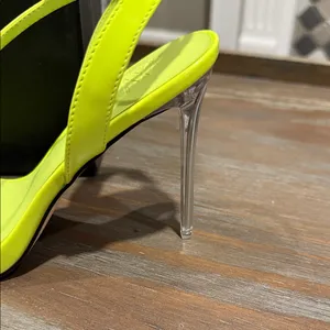 New AAJ‎ by Adminah Neon Green Strappy Stiletto Sandals – Size 7 thumbnail 4