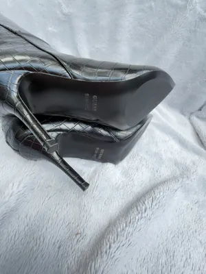 GUESS, Gressa3-Wc, Black boots crocodile print, 9.5 wide calf -new in box thumbnail 11