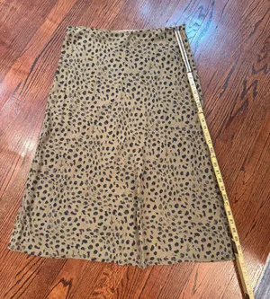 cloth & stone Leopard Print Skirt in Camel and Black Sz M thumbnail 1