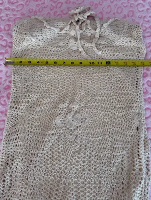 NWT Free People Dahlia Crochet Maxi Dress In Cream Size: S thumbnail 8