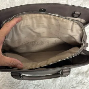 Michael Kors Brown Satchel Saffiano Leather thumbnail 11
