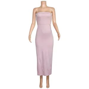 NBD Dream High Slit Strapless Gown, Lilac, Medium thumbnail 5