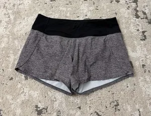 Lululemon Run Times Short II *4" Size 4 - Heather Lux Multi Black / Black thumbnail 1