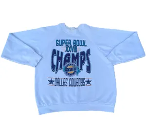 National Football League Rare Vintage 90s Dallas Cowboys Champions White Graphic Crewneck Sweater thumbnail 1
