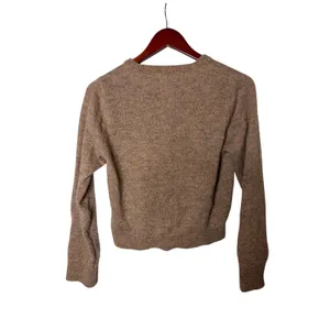 Roller Rabbit Lurex Shine Moxie Cardigan Alpaca mix in tan camel sz S thumbnail 5