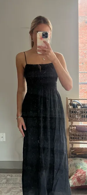 H&M Black Midi Dress thumbnail 1