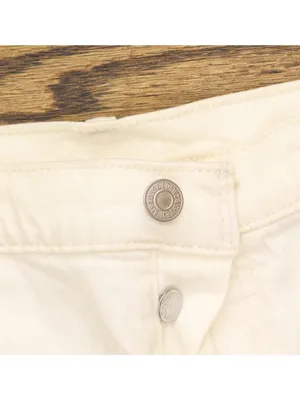 Levi's Womens 501 Original Shorts Jean Jorts Button Fly Disco Nights White 33 thumbnail 5