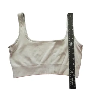 Ribbed Comfort‎ Y2K Bra Top Wireless Pullover Stretch Sleep Active Gray Large thumbnail 4