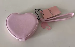 NWT Juicy Couture Kingdom Heart Zip Wristlet Pink Velour Rhinestone Crown Wallet thumbnail 1