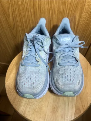 Hoka Women's Pale Blue Running Shoes with Mint Toe Accents thumbnail 7