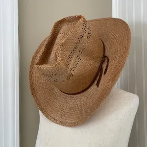 AMERICAN HAT CO. Houston Genuine Hemp Rope Hat Western Cowboy Size 7 1/8 thumbnail 2
