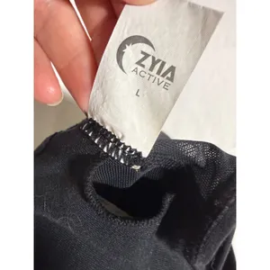 Zyia Active Women Black Mesh High Neck Zipper Back Sports Bra Large thumbnail 6