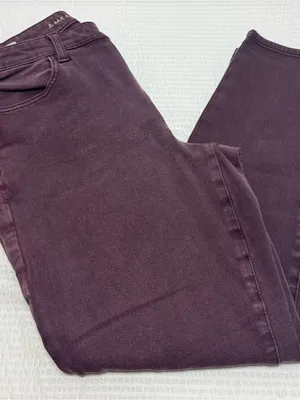 American eagle burgundy women jeans size 14 super stretch thumbnail 4