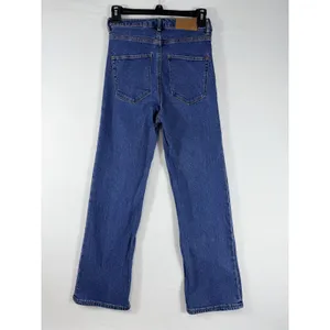 H&M Women’s High Rise Straight Leg Jeans Size‎ 6 Blue Stretch Cropped Denim thumbnail 3