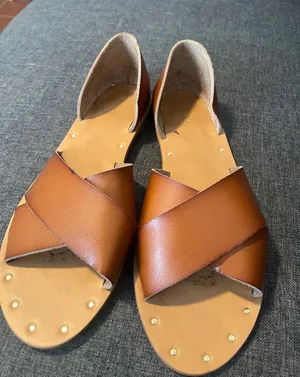 Merona Brown Crisscross Slide Sandals thumbnail 1