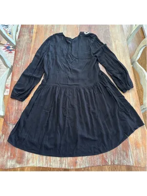 Desigual Black Long Sleeve Mini Dress Sunburst Embroidery Small thumbnail 10