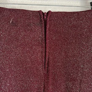 NWOT Crystal Doll Red Sparkle High Slit Maxi Skirt sz M thumbnail 6