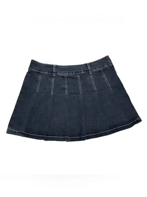 Hot Topic black denim pleated skirt size Large thumbnail 2