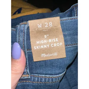 MADEWELL | NWT 9" Delmar Wash Eco Edition High-Rise‎ Skinny Crop Jeans, 28 thumbnail 6