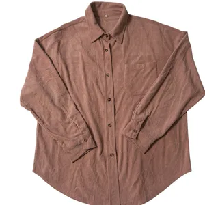 Woman’s Corduroy Pink Button Up Shirt Blouse Shirt Shacket size XL thumbnail 2