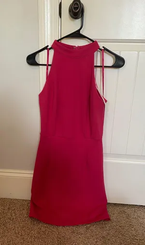 NWT She + Sky High Neck Pink Shift Dress thumbnail 1