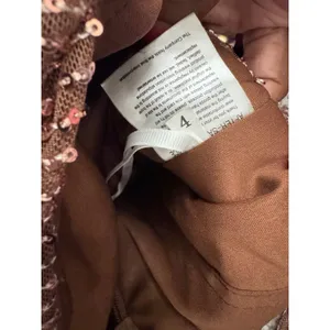 Ryanth‎ Rose Gold Sequin Cowl Neck Ruched Formal Gown Dress Size 4 NWT thumbnail 5
