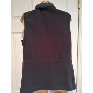 LL Bean Womens Mountain Classic Fleece Vest Navy Blue Full Zip M REG 504675 cozy thumbnail 4