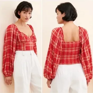 Free People Cherry Bomb Balloon Sleeve Top thumbnail 2
