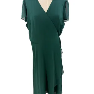 Baltic Born Bristol Midi Wrap Dress Emerald Green Flutter Sleeve NWT Size 2X thumbnail 3