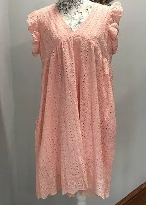 Pink/Peach Dress Pink Size L thumbnail 1