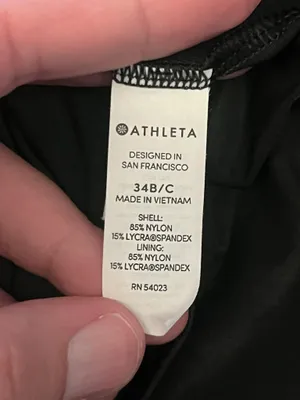 Athleta Swimdress Womens 34B/C Black Solid Tank Built In Bra Adjustable Straps thumbnail 9