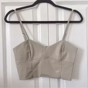 Zara Beige Crop Top thumbnail 4