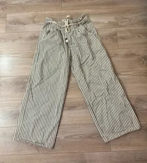 Free People We The Free Striped Wide Leg Pants Size M thumbnail 1